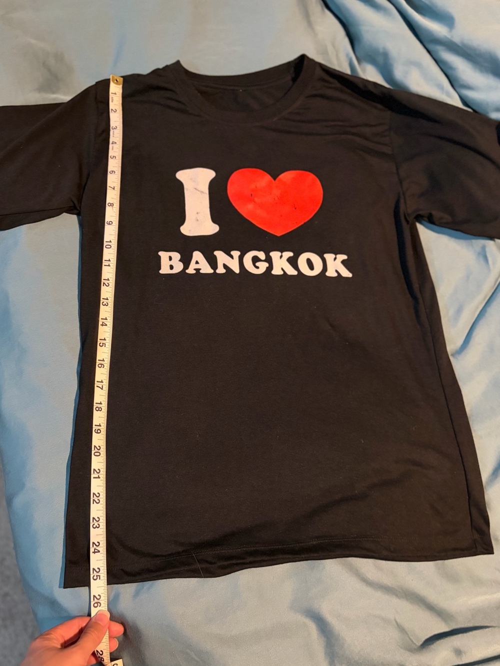 I Love Bangkok Graphic Tee — Women’s- Black with Red Heart